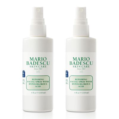 Mario Badescu Repairing HOCl Facial Spray with Hypochlorous Acid  Soothes & Hydrates Angry, Irritated Skin, Reduce Redness & Flare-Ups  pH Balancing, Non-Irritating Cleanser, 4 Fl Oz (Pack of 2)