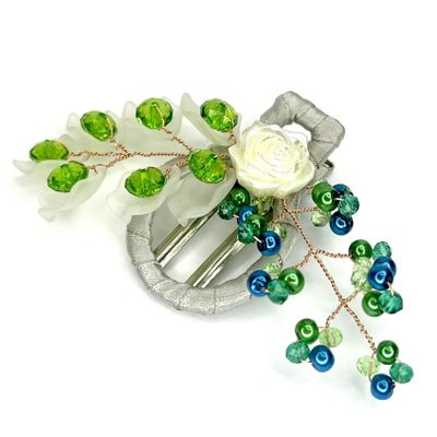 100% Handcrafted Stylish Wire Wrapped Hair Clip. Handmade Unique, Great Decoration, Good for Parties, Performing,gathering or Hang-out. (Pattern 5)