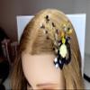100% Handcrafted Stylish Wire Wrapped Hair Clip. Handmade Unique, Great Decoration, Good for Parties, Performing,gathering or Hang-out. (Pattern 2) view 2