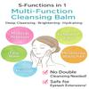 Clayge Cleansing Balm Clear N | Pore Cleansing & Makeup Remover | Brightening & Hydrating Facial Balm | Gentle Exfoliation | 3.35 oz / 95g | Made in Japan view 2