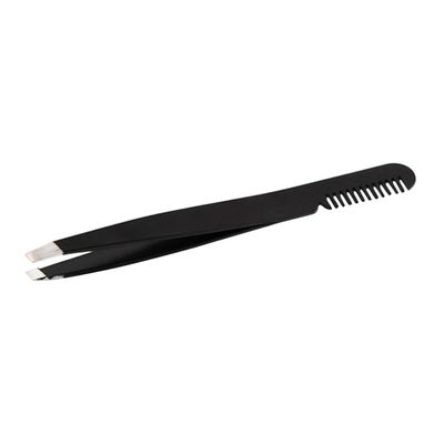 ASAKKURA Ingrown Hair Tweezer Black Eyebrow Clip Stainless Steel Eyebrow Tweezer Makeup Tools