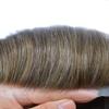 Hair Wonders Mens Hairpiece Human Hair Swiss Lace Hair System for Men Toupee Replacement Systems Natural Looking Toupee for Men 7X9#520#5 Medium Light Brown+20% Grey 100% Light Medium Density view 3