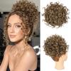 Lommel Messy Bun Hair Piece,Hair Buns Hair Pieces Loose Curly Hair Buns Scrunchies Natural Soft Clip in Ponytail Thick Updo Fake Hairpiece Bun for Women Daily Use(Light Brown with Blonde) view 1