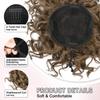 Lommel Messy Bun Hair Piece,Hair Buns Hair Pieces Loose Curly Hair Buns Scrunchies Natural Soft Clip in Ponytail Thick Updo Fake Hairpiece Bun for Women Daily Use(Light Brown with Blonde) view 3
