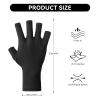 Aphrordity 2 Pair Anti UV Gloves for Gel Nail Lamp, Light Protection Gloves for Home DIY & Salon Use Nail Art Accessories, Black view 2