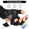 Aphrordity 2 Pair Anti UV Gloves for Gel Nail Lamp, Light Protection Gloves for Home DIY & Salon Use Nail Art Accessories, Black view 3