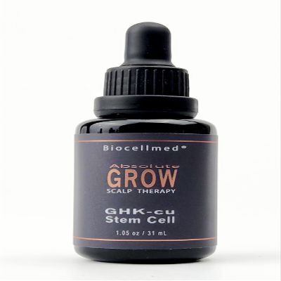 BIOCELLMED Copper Peptide Absolute GROW Scalp Serum with Copper Peptides and Plant Stem Cells for Hair, 1.05 oz