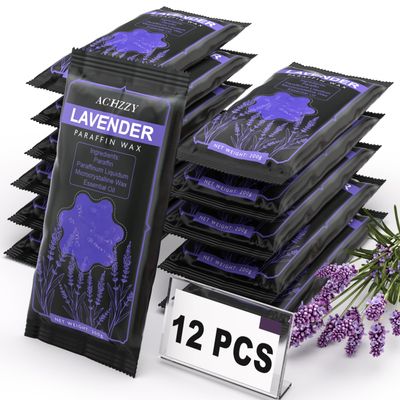 Natural Paraffin Wax Refills, 12-Pack Paraffin Wax Blocks of Lavender Scent for Paraffin Bath, Paraffin Wax for Hand and Feet for Deep Hydration, Moisturizing and Nourish(Lavender)