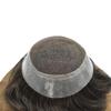 Hair Wonders Hair System for Men Swiss Lace Hairpiece for Men Toupee Real Natural Human Hair Lace Front Mens Hair System 6X8#210#2 Darkest Brown+10% Grey 80% Light Density view 4