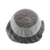 Hair Wonders Hair System for Men Swiss Lace Hairpiece for Men Toupee Real Natural Human Hair Lace Front Mens Hair System 8X10#1B50#1B Off Black+50% Grey 90% Light Density view 4