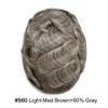 Hair Wonders Hair System for Men Swiss Lace Hairpiece for Men Toupee Real Natural Human Hair Lace Front Mens Hair System 6X9#580#5 Medium Light Brown+80% Grey 80% Light Density view 2