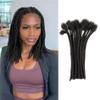 0.4 cm Real Human Hair Dreadlock Extensions 10 inch 10 Strands Full Handmade Permanent Locs Soft Natural Black Dreads Extensions for Men Women Kids,Can Be Dyed Bleached Curled view 1