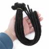 0.4 cm Real Human Hair Dreadlock Extensions 10 inch 10 Strands Full Handmade Permanent Locs Soft Natural Black Dreads Extensions for Men Women Kids,Can Be Dyed Bleached Curled view 3