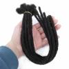 0.4 cm Real Human Hair Dreadlock Extensions 10 inch 30 Strands Full Handmade Permanent Locs Soft Natural Black Locs Extensions for Men Women Kids,Can Be Dyed Bleached Curled view 4