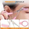 Eyebrow Trimmer Scissor, New Eyebrow Scissors With Comb, Non-Slip Stainless Steel Eyebrow Trimming Scissors, Eyebrow Cutter Hair Removal Eyebrow Scissors Makeup Tool For Women Men(Purple) view 2