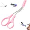 Eyebrow Trimmer Scissor, New Eyebrow Scissors With Comb, Non-Slip Stainless Steel Eyebrow Trimming Scissors, Eyebrow Cutter Hair Removal Eyebrow Scissors Makeup Tool For Women Men(Purple) view 4