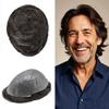 Healthlif Toupee For Men Hair System Replacement Mens Toupee Human Hair All V-Looped Poly PU 0.04mm Ultra Thin Skin Mens Hair Pieces8x10 Medium light density #210 2# DARKEST BROWN+10% GREY view 1