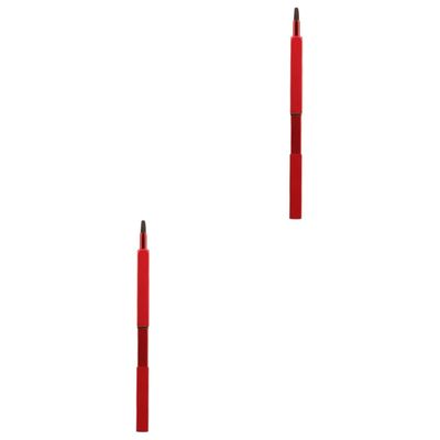 Beatifufu 2pcs Retractable Lip Brush Nylon Fiber Portable Makeup Applicator for Lipstick Lip Tint Compact Design for Travel Daily Use for Professionals Home Makeup