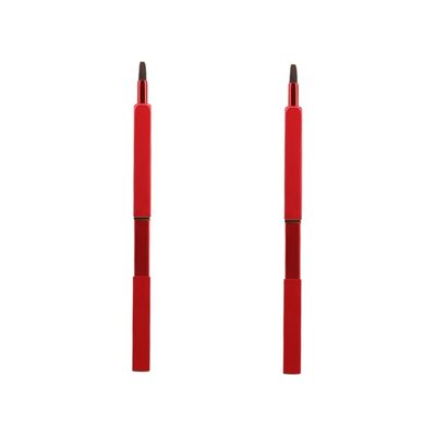Gogogmee 2pcs Retractable Lip Brush Portable Makeup Brush Set with Nylon Fiber Angled Lipstick Applicator for Travel