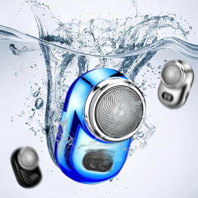 Mini Electric Shaver,2024 New Fast Charging Electric Shaver, Digital Display,Portable Mini Shaver with Mirror,USB Rechargeable Powerful Storm Shaver for Men,Mini Electric Razor Beard Trimmer (Blue)