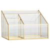 Alipis Makeup Organizer Glass Display Case Frame Cosmetic Storage for Vanity Organizer for Lipsticks Brushes Products for Bedrooms and Bathrooms view 1