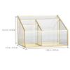 Alipis Makeup Organizer Glass Display Case Frame Cosmetic Storage for Vanity Organizer for Lipsticks Brushes Products for Bedrooms and Bathrooms view 2