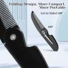 4 Pcs Folding Mustache Comb Portable Beard Comb Fine Teeth Beard Brush Plastic Mustache Brush Moustache Comb Small Pocket Comb for Men Mustache Hair Care Styling Grooming view 3