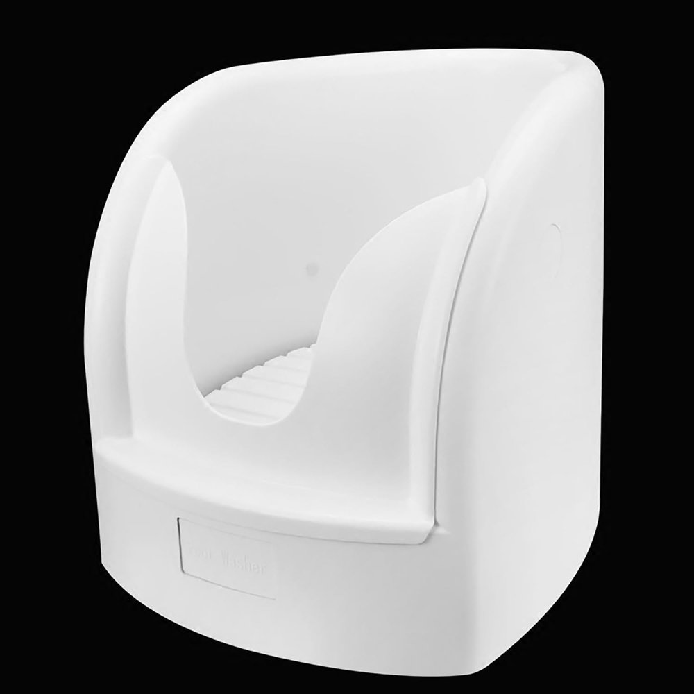 FlexiSpaceUS Muslim Footbath, Press Spray Foot Washer, PP Pedicure Footbath, with Inlet/Outlet Pipes and Angle Valves