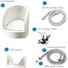FlexiSpaceUS Muslim Footbath, Press Spray Foot Washer, PP Pedicure Footbath, with Inlet/Outlet Pipes and Angle Valves view 4
