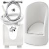 FlexiSpaceUS Muslim Footbath, Press Spray Foot Washer, PP Pedicure Footbath, with Inlet/Outlet Pipes and Angle Valves view 2