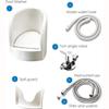 FlexiSpaceUS Press Spray Footwasher,Muslim Footbath with Inlet/Outlet Pipes and Angle Valves,Pedicure Footbath,Automatic Foot Flush view 3