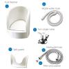 FlexiSpaceUS Pedicure Bath,Electric Vibrating Wet Bath Foot Spa with Inlet/Outlet Pipes and Angle Valves, Press Spray Function view 4