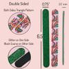 20 pc ALAZCO Premium Nail Files Coarse & Medium Grit Professionals & DIY Washable Emery Boards for Natural Acrylic Gel Press-On Nails Travel TSA Friendly Colorful Pattern/Black/Green Glitter view 3