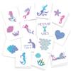 Kids Temporary Tattoos/Safe Non-Toxic/Pre-Cut Easy to Share/Party Favors/Classroom Prizes/USA Company/FDA Compliant (Mermaid 42pk) view 1