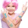 Kids Temporary Tattoos/Safe Non-Toxic/Pre-Cut Easy to Share/Party Favors/Classroom Prizes/USA Company/FDA Compliant (Mermaid 42pk) view 2
