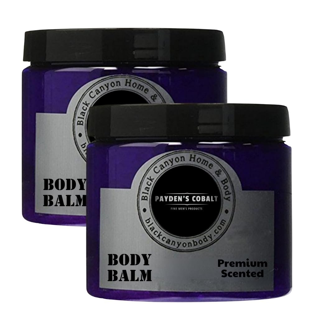 Payden's Cobalt Bergamot & Cedarleaf For Men Scented Body Balm with Jojoba Oil, 16 Oz (2 Pack)