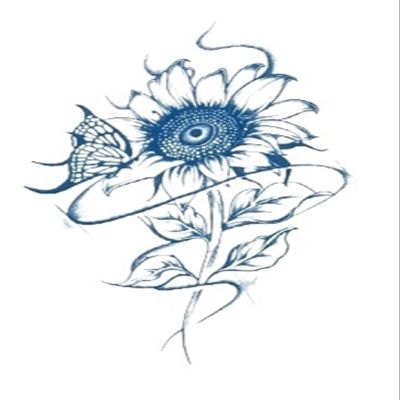 2pcsTemporary Tattoo Long Lasting Fake Tattoo Stickers Flowers Line Peony Birds Lotus Hand Tattoos Thigh(001)