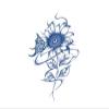 2pcsTemporary Tattoo Long Lasting Fake Tattoo Stickers Flowers Line Peony Birds Lotus Hand Tattoos Thigh(001) view 2