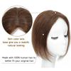 forfeels Light Brown Hair Topper Real Human Hair Clip In Bangs Topper For Women Straight Wiglets Hair Pieces For Adding Hair Volume view 3