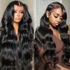 Samrabeauty 13x6 Body Wave Lace Front Wigs Human Hair 200 Density HD Lace Front Human Hair Wig Pre Plucked Lace Frontal Wigs for Women (24 Inch) view 1