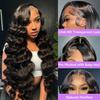 Samrabeauty 13x6 Body Wave Lace Front Wigs Human Hair 200 Density HD Lace Front Human Hair Wig Pre Plucked Lace Frontal Wigs for Women (24 Inch) view 2