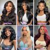 Samrabeauty 13x6 Body Wave Lace Front Wigs Human Hair 200 Density HD Lace Front Human Hair Wig Pre Plucked Lace Frontal Wigs for Women (24 Inch) view 4