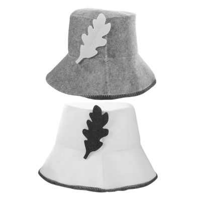 OATIPHO 2pcs Sauna Hats for Women Breathable Felt Bucket Shower Caps Grey Protect Hair from Heat Comfortable Fit for Sauna and Shower Use