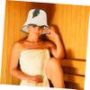 OATIPHO 2pcs Sauna Hats for Women Breathable Felt Bucket Shower Caps Grey Protect Hair from Heat Comfortable Fit for Sauna and Shower Use view 3