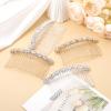 4 Pcs Rhinestone Side Hair Combs Rhinestone Bridal Hair Comb Crystal Flower Hair Clips French Flower Hair Comb for Women Girls Wedding Hair Accessories (Silver Gold) view 2