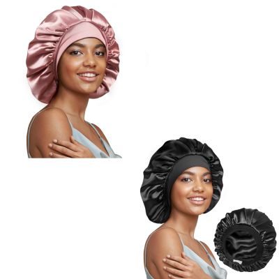 2 Pack Umisleep 22 Momme 100% Real Mulberry Silk Bonnet for Sleeping Women