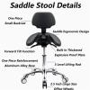 JAVPTAV Saddle Stool Chair Multi Functional Height Adjustable Swivel Rolling Stool Multi Purpose Home Office Desk Chair for Dental Office Massage Clinic Spa Salon(A3) view 2