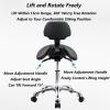 JAVPTAV Saddle Stool Chair Multi Functional Height Adjustable Swivel Rolling Stool Multi Purpose Home Office Desk Chair for Dental Office Massage Clinic Spa Salon(A3) view 4