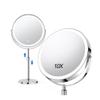 10x Large Lighted Makeup Mirror, 8.5" Large Rechargeable Vanity Mirror, Dimmable Touch Screen, 360 Rotation Doubl, Gift for Women view 1