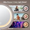 10x Large Lighted Makeup Mirror, 8.5" Large Rechargeable Vanity Mirror, Dimmable Touch Screen, 360 Rotation Doubl, Gift for Women view 2